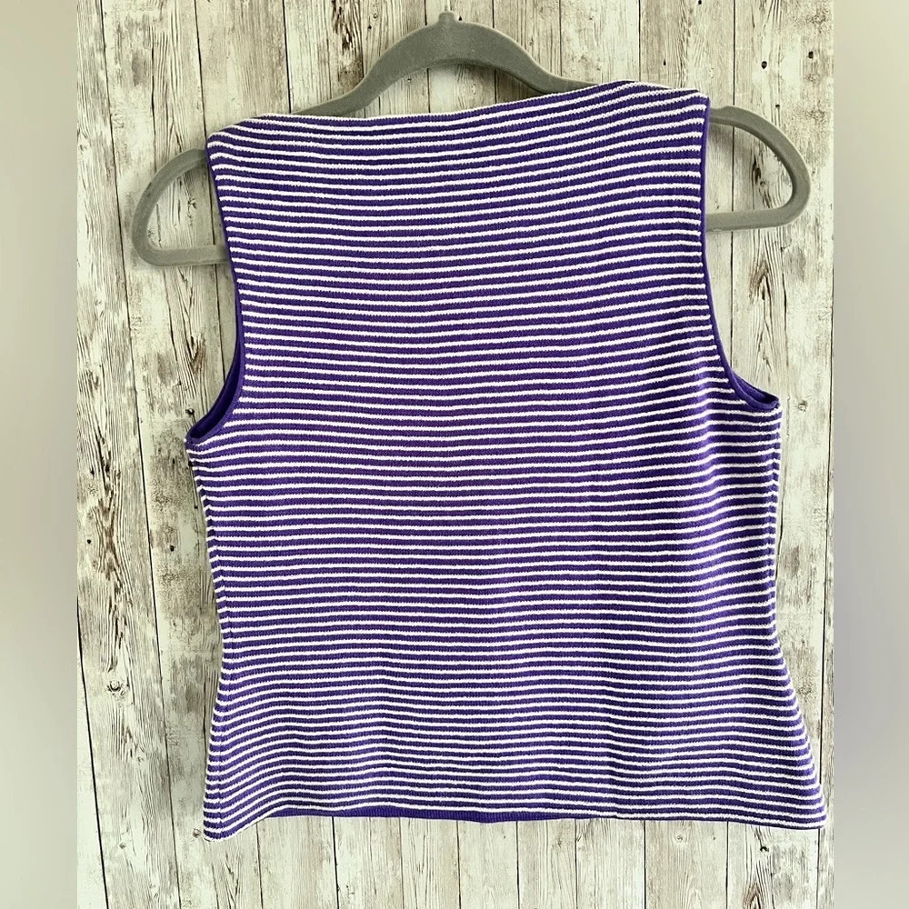 St. John Vintage Knit Cropped Sweater Tank Small - Picture 2 of 3
